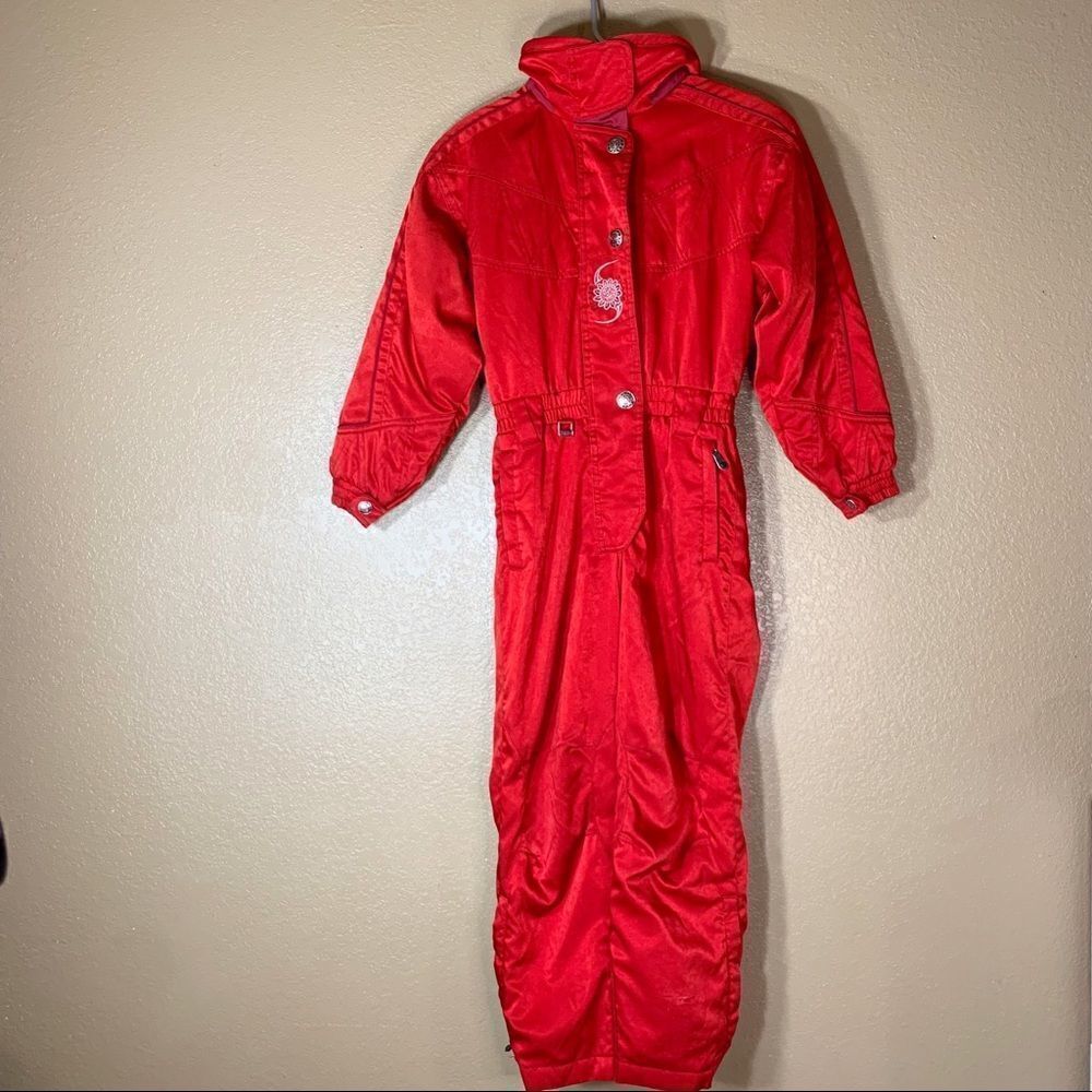 Vintage Spyder Picabo big kid red snow suit‎